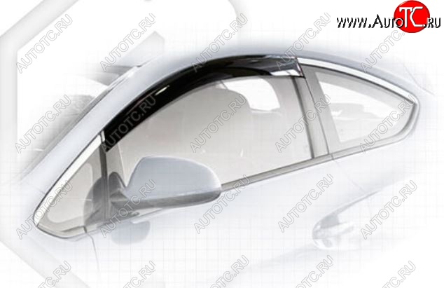 2 599 р. Дефлектора окон CA-Plastiс Opel Astra J GTC (2011-2018) (Classic полупрозрачный, Без хром.молдинга)  с доставкой в г. Кемерово