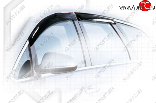 2 079 р. Дефлектора окон CA-Plastic  Opel Astra  J (2012-2017) универсал рестайлинг (Classic полупрозрачный, Без хром.молдинга)  с доставкой в г. Кемерово