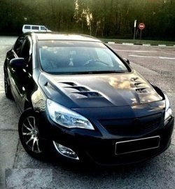 15 199 р. Пластиковый капот Sport Opel Astra J хэтчбек 5 дв.  рестайлинг (2012-2017) (Неокрашенный)  с доставкой в г. Кемерово. Увеличить фотографию 5