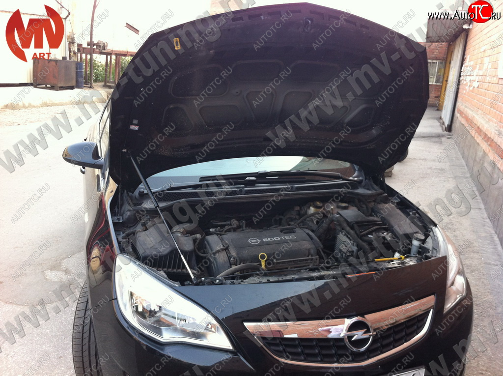 2 969 р. Упор капота MV-Tuning (одинарный)  Opel Astra  J (2009-2017) универсал дорестайлинг, хэтчбек 5 дв. дорестайлинг, универсал рестайлинг, хэтчбек 5 дв.  рестайлинг  с доставкой в г. Кемерово