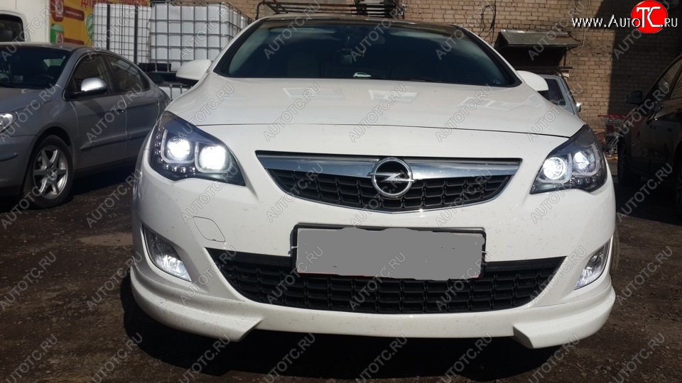 5 499 р. Накладка на передний бампер RIEGER Opel Astra J хэтчбек 5 дв.  рестайлинг (2012-2017) (Неокрашенная)  с доставкой в г. Кемерово