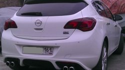 5 499 р. Накладка на задний бампер IRMSCHER Opel Astra J хэтчбек 5 дв. дорестайлинг (2009-2012) (Неокрашенная)  с доставкой в г. Кемерово. Увеличить фотографию 2