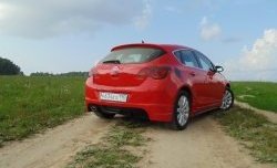 3 899 р. Накладка Sport на задний бампер Opel Astra J хэтчбек 5 дв. дорестайлинг (2009-2012) (Неокрашенная)  с доставкой в г. Кемерово. Увеличить фотографию 2