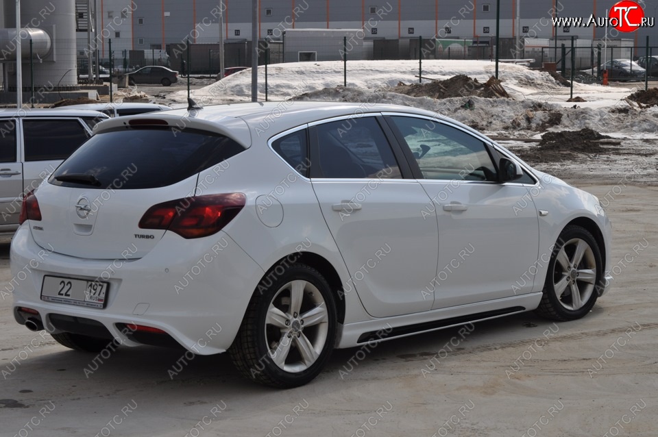 5 499 р. Пороги накладки RIEGER Opel Astra J хэтчбек 5 дв. дорестайлинг (2009-2012) (Неокрашенные)  с доставкой в г. Кемерово