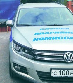 1 859 р. Реснички Sport на фары Volkswagen Tiguan NF рестайлинг (2011-2017) (Неокрашенные)  с доставкой в г. Кемерово. Увеличить фотографию 2