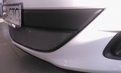 1 539 р. Сетка на бампер GTC Russtal (хром) Opel Astra J хэтчбек 5 дв. дорестайлинг (2009-2012)  с доставкой в г. Кемерово. Увеличить фотографию 4