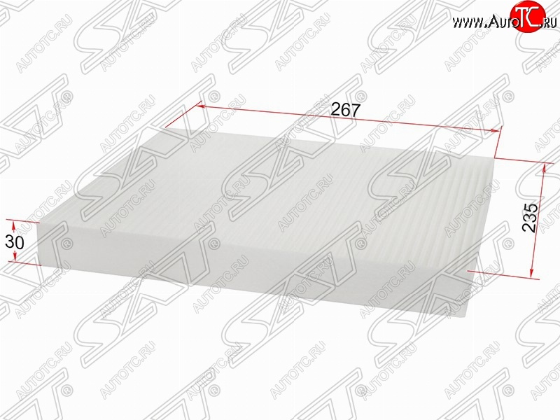 218 р. Фильтр салонный SAT (267х235х30 mm)  Opel Astra  G - Zafira ( A,  В)  с доставкой в г. Кемерово