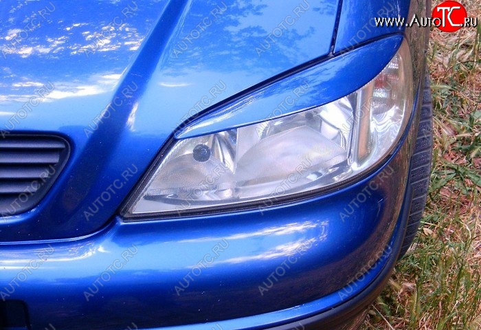 1 699 р. Реснички на фары KAMEI Opel Astra G седан (1998-2005) (Неокрашенные)  с доставкой в г. Кемерово