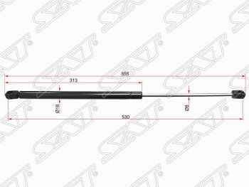 Газовый упор крышки багажника SAT Opel Astra  G (1998-2005) седан