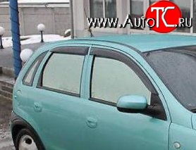 999 р. Комплект дефлекторов окон (ветровиков) 4 шт. (5 дверей) Russtal Opel Corsa C (2000-2006)  с доставкой в г. Кемерово
