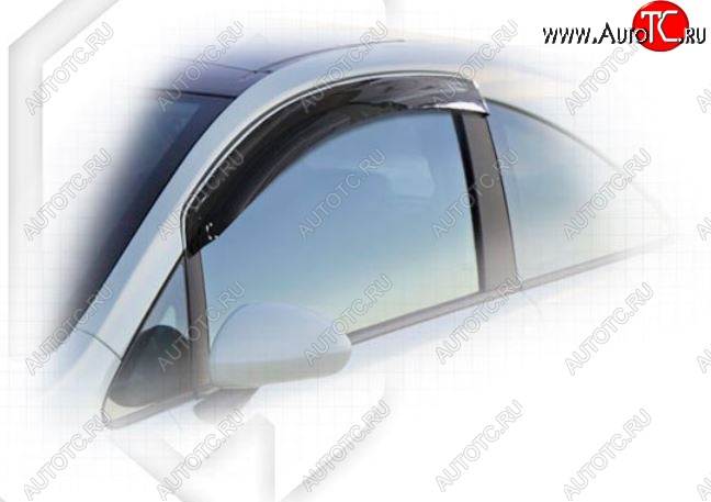 1 799 р. Дефлектора окон CA-Plastic Opel Corsa D 2-ой рестайлинг, хэтчбэк 3 дв. (2011-2014) (Classic полупрозрачный)  с доставкой в г. Кемерово