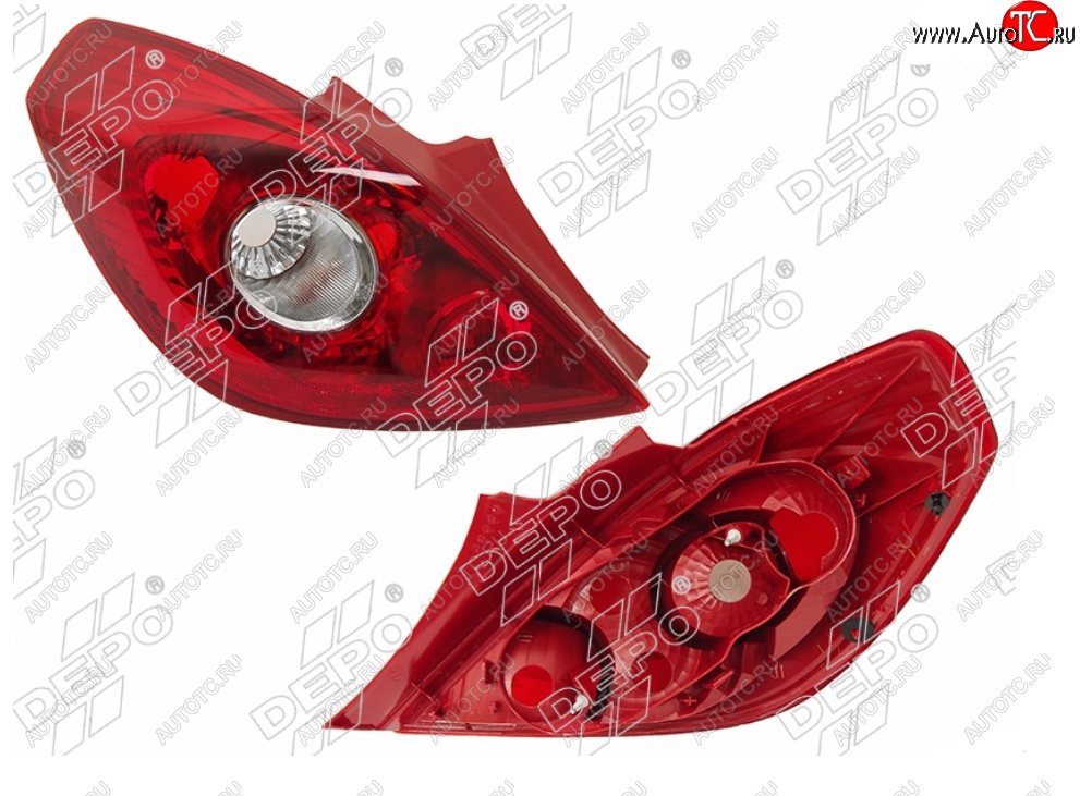 6 549 р. Левый фонарь задний DEPO Opel Corsa D 1-ый рестайлинг, хэтчбэк 3 дв. (2010-2011)  с доставкой в г. Кемерово