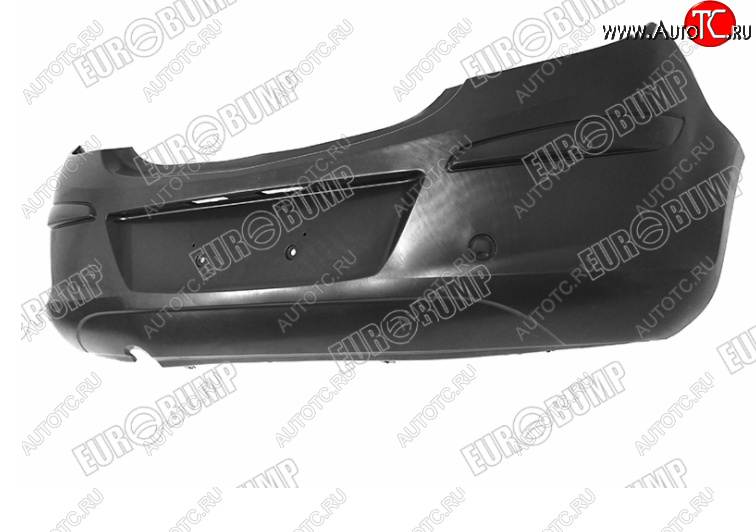 5 299 р. Задний бампер EUROBUMP Opel Corsa D  2-ой рестайлинг, хэтчбэк 5 дв. (2011-2014) (Неокрашенный)  с доставкой в г. Кемерово