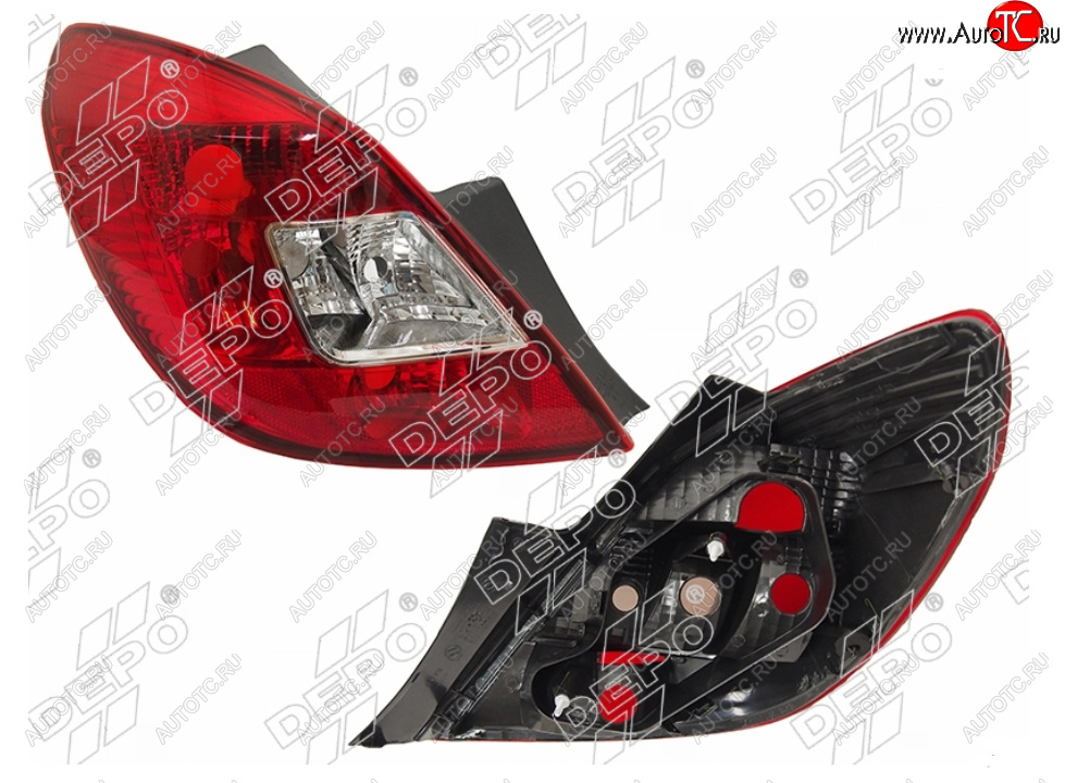2 899 р. Левый фонарь задний DEPO Opel Corsa D  2-ой рестайлинг, хэтчбэк 5 дв. (2011-2014)  с доставкой в г. Кемерово