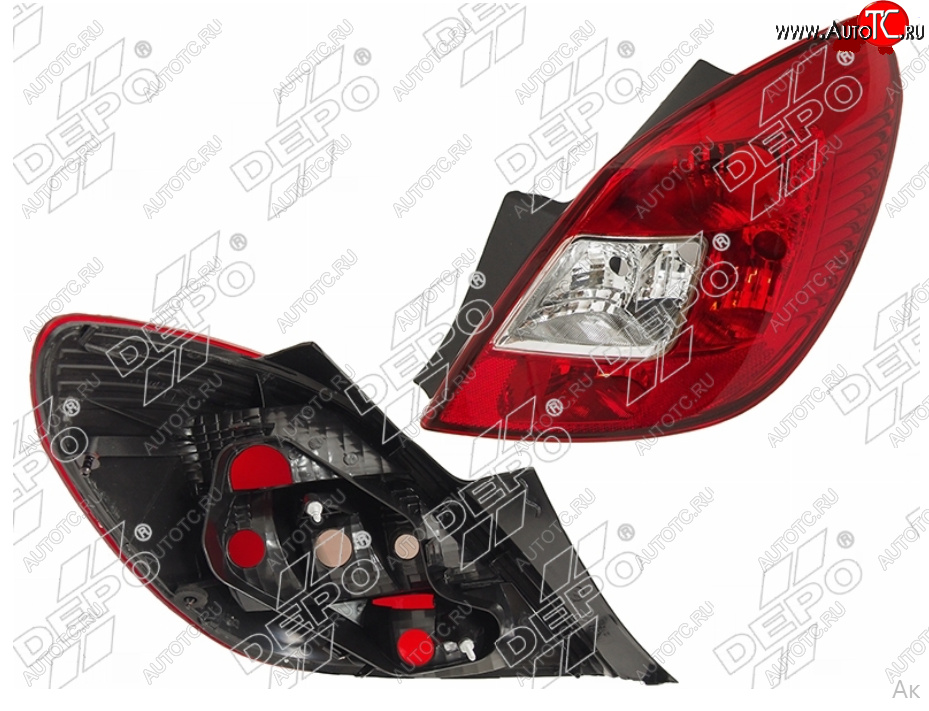 2 899 р. Правый фонарь задний DEPO Opel Corsa D  2-ой рестайлинг, хэтчбэк 5 дв. (2011-2014)  с доставкой в г. Кемерово
