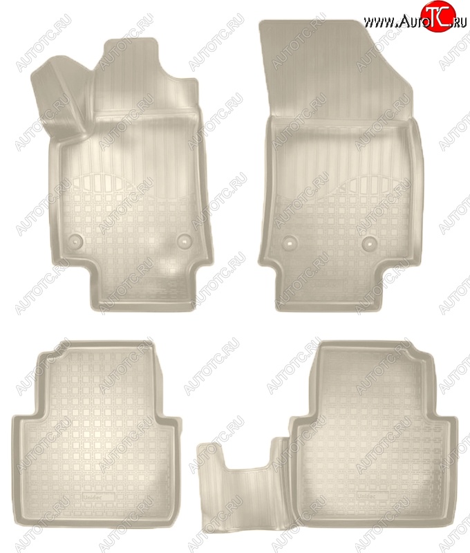 2 999 р. Коврики салонные Noplast (3D)  Opel Crossland  X (2017-2025) (Бежевые)  с доставкой в г. Кемерово