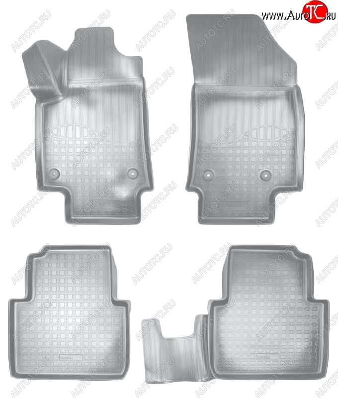 2 999 р. Коврики салонные Noplast (3D)  Opel Crossland  X (2017-2025) (Серые)  с доставкой в г. Кемерово