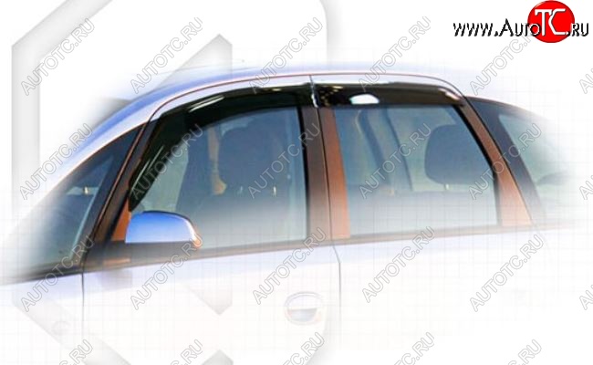1 899 р. Дефлектора окон CA-Plastiс Opel Meriva A (2002-2010) (Classic полупрозрачный, Без хром.молдинга)  с доставкой в г. Кемерово