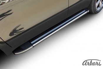12 149 р. Порожки для ног Arbori Luxe Black Opel Mokka  дорестайлинг (2012-2016)  с доставкой в г. Кемерово. Увеличить фотографию 2