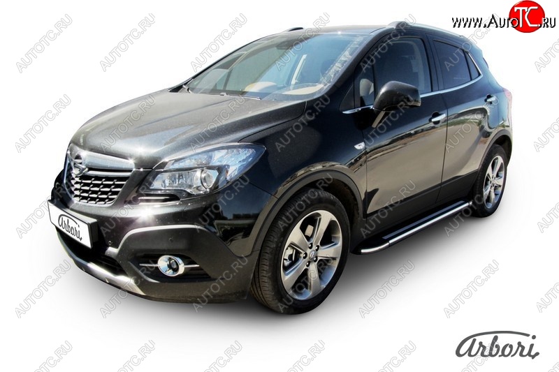 12 149 р. Порожки для ног Arbori Luxe Black Opel Mokka  дорестайлинг (2012-2016)  с доставкой в г. Кемерово