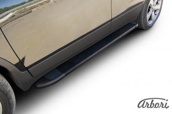 11 339 р. Порожки для ног Arbori Optima Black Opel Mokka  дорестайлинг (2012-2016)  с доставкой в г. Кемерово. Увеличить фотографию 2