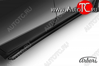 6 749 р. Защита штатных порогов Arbori (черная, d57 mm). Opel Mokka  дорестайлинг (2012-2016)  с доставкой в г. Кемерово