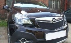 2 099 р. Нижняя сетка на бампер Russtal (черная)  Opel Mokka (2012-2016)  дорестайлинг  с доставкой в г. Кемерово. Увеличить фотографию 4