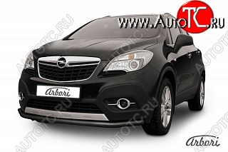 6 389 р. Защита переднего бампера Arbori (черная, 1 труба d57 mm). Opel Mokka  дорестайлинг (2012-2016)  с доставкой в г. Кемерово