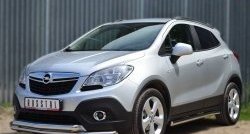 17 999 р. Защита переднего бампера (2 трубыØ63 мм, нержавейка) SLITKOFF Opel Mokka  дорестайлинг (2012-2016)  с доставкой в г. Кемерово. Увеличить фотографию 4
