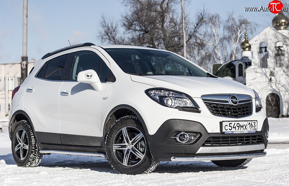 8 099 р. Одинарная защита переднего бампера диаметром 51 мм Petroil Tuning  Opel Mokka (2012-2016)  дорестайлинг (привод: передний)  с доставкой в г. Кемерово
