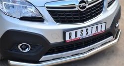 15 549 р. Одинарная защита переднего бампера диаметром 63 мм SLITKOFF  Opel Mokka (2012-2016)  дорестайлинг  с доставкой в г. Кемерово. Увеличить фотографию 2