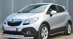 15 549 р. Одинарная защита переднего бампера диаметром 63 мм SLITKOFF  Opel Mokka (2012-2016)  дорестайлинг  с доставкой в г. Кемерово. Увеличить фотографию 4