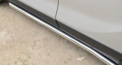 76 999 р. Защита порогов из круглой трубы диаметром 63 мм Russtal Opel Mokka  дорестайлинг (2012-2016) (Защита порогов с со скосами на торцах (вариант 1))  с доставкой в г. Кемерово. Увеличить фотографию 2