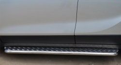 Широкая защита порогов SLITKOFF Opel Mokka (2012-2016)  дорестайлинг