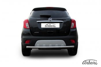 11 429 р. Защита заднего бампера Arbori (нержавейка, 1 труба d57 mm). Opel Mokka  дорестайлинг (2012-2016)  с доставкой в г. Кемерово. Увеличить фотографию 2