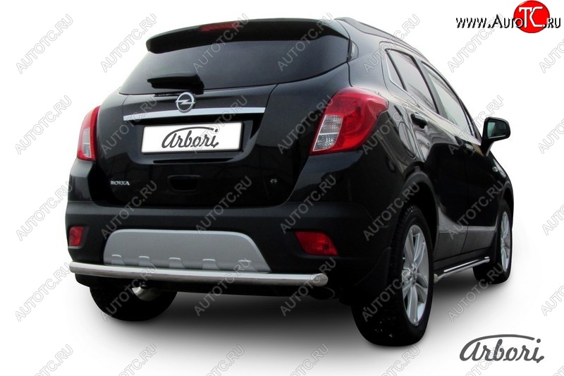11 429 р. Защита заднего бампера Arbori (нержавейка, 1 труба d57 mm). Opel Mokka  дорестайлинг (2012-2016)  с доставкой в г. Кемерово