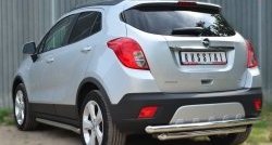 17 499 р. Защита заднего бампера (2 трубы Ø63 мм, нержавейка) SLITKOFF  Opel Mokka (2012-2016)  дорестайлинг  с доставкой в г. Кемерово. Увеличить фотографию 4