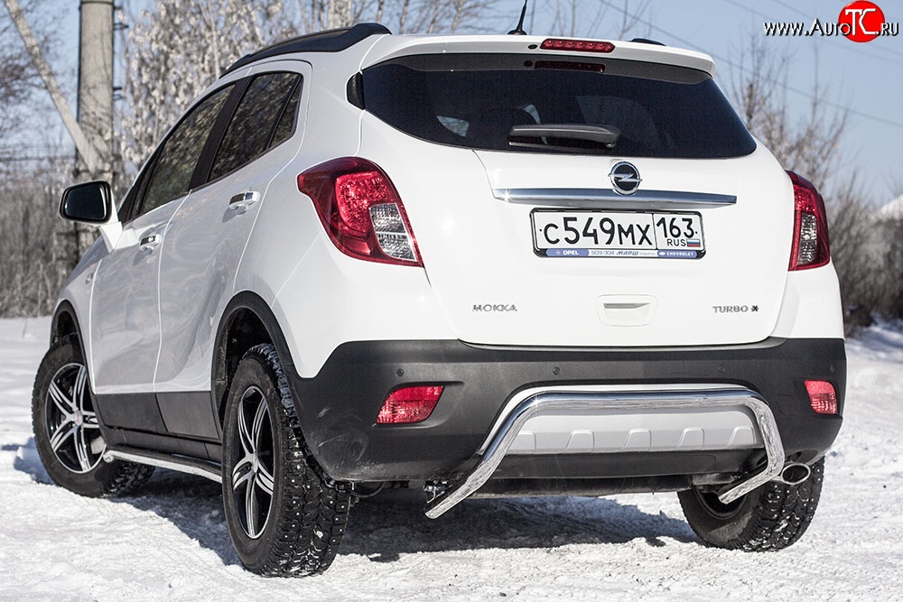 9 399 р. Защита заднего бампера из трубы диаметром 51 мм Petroil Tuning  Opel Mokka (2012-2016)  дорестайлинг  с доставкой в г. Кемерово