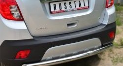 13 449 р. Одинарная защита заднего бампера из трубы диаметром 63 мм SLITKOFF  Opel Mokka (2012-2016)  дорестайлинг  с доставкой в г. Кемерово. Увеличить фотографию 2