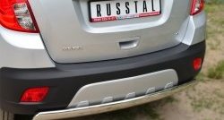 11 599 р. Защита заднего бампера (Ø75x42 мм, нержавейка) Russtal Opel Mokka  дорестайлинг (2012-2016)  с доставкой в г. Кемерово. Увеличить фотографию 2