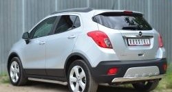 11 599 р. Защита заднего бампера (Ø75x42 мм, нержавейка) Russtal Opel Mokka  дорестайлинг (2012-2016)  с доставкой в г. Кемерово. Увеличить фотографию 4