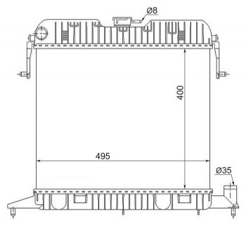 9 349 р. Радиатор двигателя (пластинчатый, 1.8/2.0, МКПП) SAT  Opel Omega  A (1986-1994) седан, универсал  с доставкой в г. Кемерово. Увеличить фотографию 1