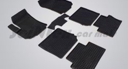 Износостойкие коврики в салон с рисунком Сетка SeiNtex Premium 4 шт. (резина) Opel Zafira  В (2005-2015) дорестайлинг, рестайлинг