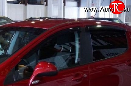 999 р. Комплект дефлекторов окон (ветровиков) 4 шт. (5 дверей) Russtal Peugeot 2008  дорестайлинг (2013-2016)  с доставкой в г. Кемерово