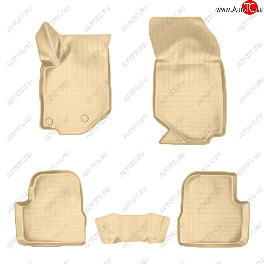 3 199 р. Коврики салона Norplast Unidec  Peugeot 208  2 (2019-2025) хэтчбэк 5 дв. (Цвет: бежевый)  с доставкой в г. Кемерово