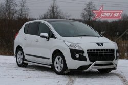 13 319 р. Защита переднего бампера Souz-96 (d60/42) Peugeot 3008 дорестайлинг (2009-2013)  с доставкой в г. Кемерово. Увеличить фотографию 2