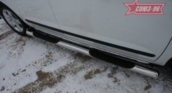 16 019 р. Защита порогов с проступью Souz-96 (d76) Peugeot 3008 рестайлинг (2013-2017)  с доставкой в г. Кемерово. Увеличить фотографию 2