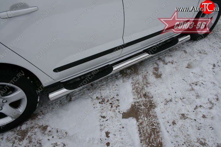 16 019 р. Защита порогов с проступью Souz-96 (d76) Peugeot 3008 рестайлинг (2013-2017)  с доставкой в г. Кемерово