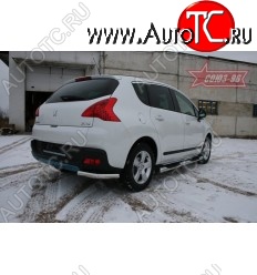 7 919 р. Защита задняя d60 уголки одинарные Souz-96  Peugeot 3008 (2009-2013) дорестайлинг  с доставкой в г. Кемерово