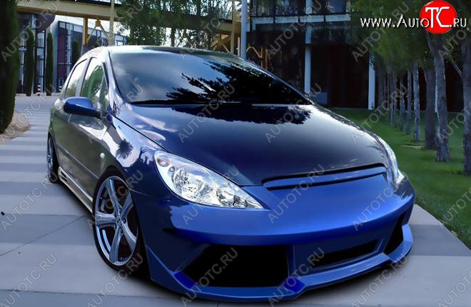24 499 р. Передний бампер Golardo Peugeot 307 универсал дорестайлинг (2001-2005)  с доставкой в г. Кемерово